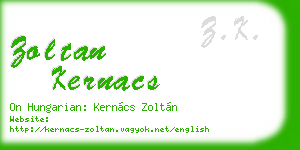 zoltan kernacs business card